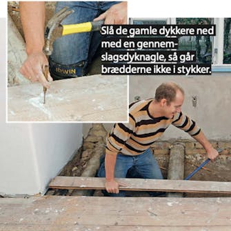 Gulvvarme trægulv: Du kan genbruge de gamle gulvbrædder Gulvvarme trægulv: Du kan genbruge de gamle gulvbrædder